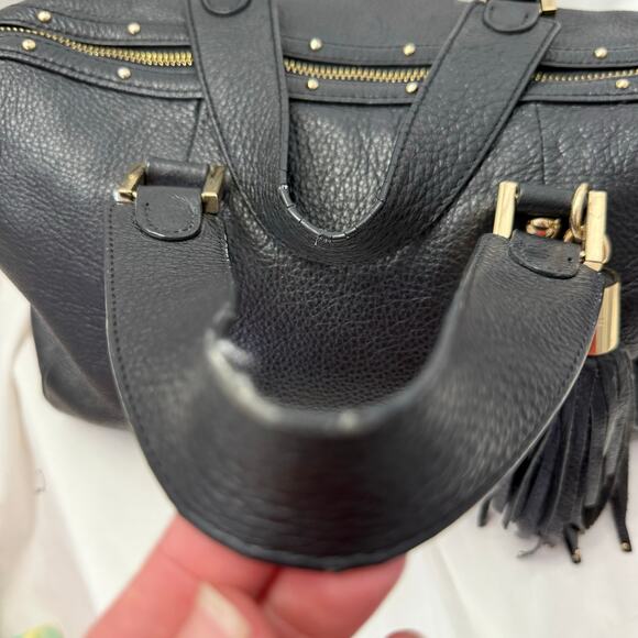 Vintage 2002 JUICY COUTURE Y2K Soft Leather Deveo Bag With Tassel - Picture 6 of 12